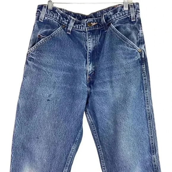 Wildass Jeans Mens 34 X 32 Blue Logger Carpenter No Suspender Buttons Vintage - Picture 2 of 7